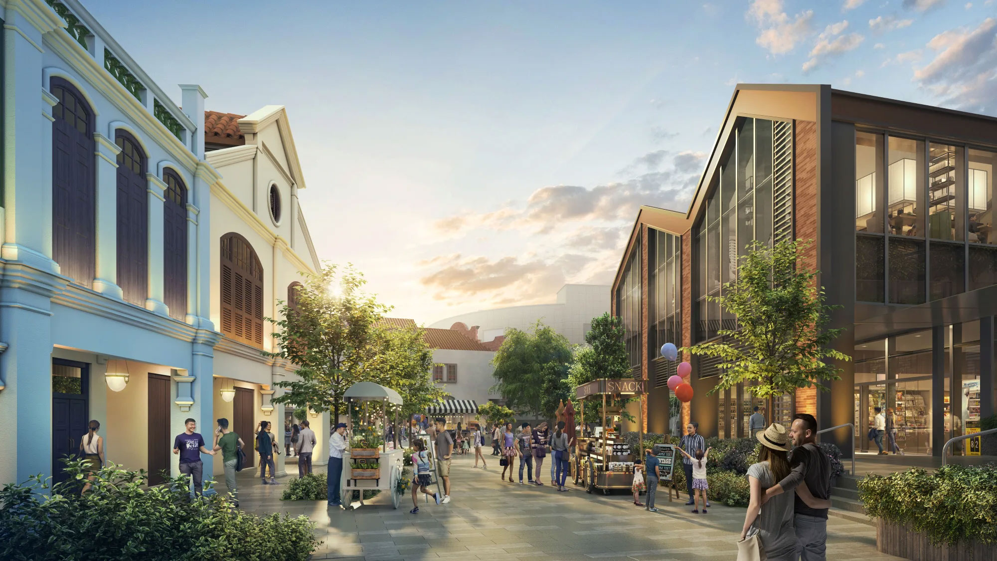 A precinct shaped by public space and conservation buildings